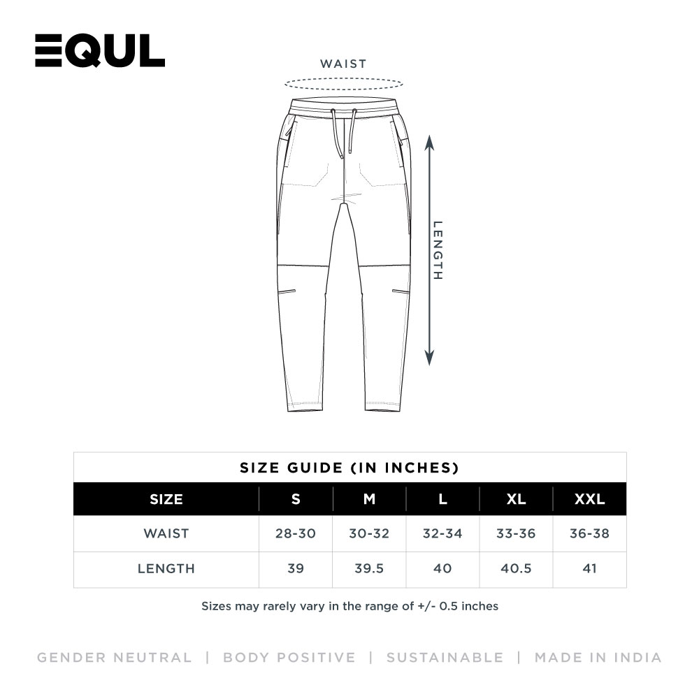 Equl Size Chart Joggers